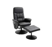 Chaise Longue Homcom Espace De Rangement Avec 10 Points De Vibration Simili Cuir Noir 76 X 81 X 105 Cm Multicolore