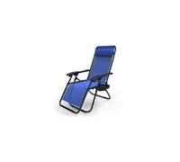 vounot Chaise Longue inclinable avec Support de Gobelet Amovible Chaise de Jardin Pliable en Textilène Chaise Longue avec Rembourrage de Tête Charge Max 120KG Fauteuil Relax Bleu