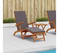 vidaXL Chaise de terrasse avec repose-pied – Bois d'acacia