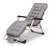 Chaise longue inclinable inclinable à apesanteur et pliante, avec matelas, appui-tête mobile, aluminium antirouille, respirant, confortable, charge inclinable 160 kg, gris Teslin + coton épais
