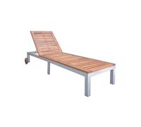 Vidaxl Chaise Longue Bois D'acacia Solide