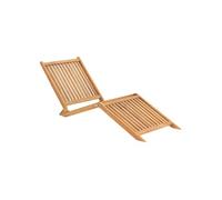 Chaise longue L. 60 cm en teck bois H. 57 cm non empilable pliable