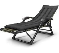 Chaise longue légère Zero Gravity avec accoudoirs plus larges, design pliable, coussin relaxant en coton et appuie-tête réglable, supporte jusqu'à 200 kg, parfait pour la relaxation en extérieur et en