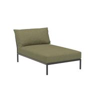 Chaise longue Level 2 structure gris foncé powder-coated aluminum frame