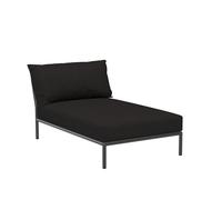 Chaise longue Level 2 structure gris foncé powder-coated aluminum frame