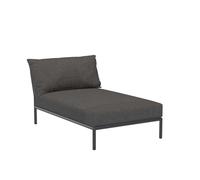 Chaise longue Level 2 structure gris foncé powder-coated aluminum frame