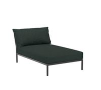 Chaise longue Level 2 structure gris foncé powder-coated aluminum frame