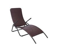 Vidaxl Chaise Longue Pliable Rotin Synthã©Tique Marron Marron