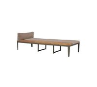 Chaise longue marron H. 36 cm en acacia L. 200 cm non empilable non pliable