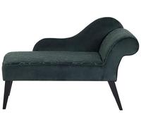 Chaise Longue Mini Côté Droit en Velours Vert au Design Glamour et Rétro Confortable et Élégante Beliani