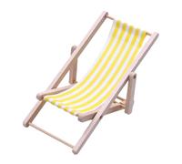 Chaise longue miniature - Chaise pliante de plage, Mini chaise de style salon | Mini meubles pour Diorama, mobilier décoratif de table, accessoire d'exposition pour jardin de fées, orname