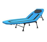 Chaise longue multi-positions, chaise longue pliante légère et réglable, chaise zéro gravité, lit simple pliant, chaise longue de bureau portable pour terrasse/jardin/plage - Édition standard - Bleu