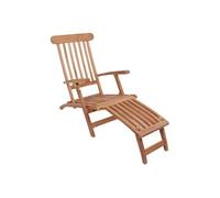 Chaise Longue Multipositions Teck Massif Naturel - MYRTLE -