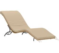 Chaise longue Outsunny en poly rotin avec coussin, résistante aux intempéries Chaise longue 120 kg