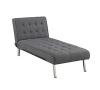 Chaise Longue Pierre de la Collection Atlantic Home avec Fonction de Relaxation et de Sommeil, Chaise Longue, Tissu, Gris