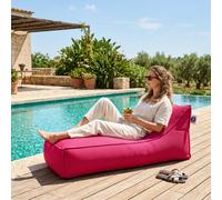 Chaise longue piscine XL Relax flottante 160 × 70 × 35 cm intérieur / extérieur sans polystyrène - Rose (RSF16070-3)