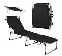 Chaise Longue Pliable de Jardin avec réglage Flexible - Fauteuil de Relaxation extérieur inclinable, Chaise Longue de terrasse, Camping et Bain, Charge Max 120 kg