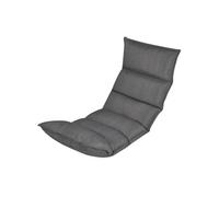 Chaise longue pliable de sol Gris Tissu