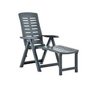 Chaise longue pliable Plastique Vert