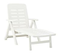 Chaise Longue Pliable Plastique Vert Terrasse Jardin Patio Extérieur vidaXL