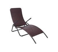 Vidaxl Chaise Longue Pliable Rotin Synthã©Tique Marron Marron