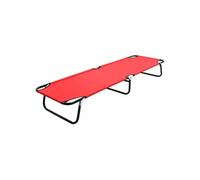 Chaise Longue Pliable Rouge Acier Jardin Terrasse Randonnée Extérieur vidaXL