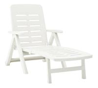 Chaise Longue Pliable Plastique Blanc Blanc