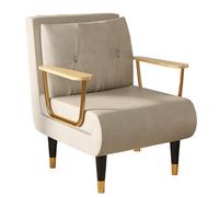 Chaise longue pliante 3 en 1 convertible avec dossier réglable, tissus techniques, structure en métal, accoudoirs amovibles, idéal pour les petits espaces et le bureau