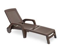 Chaise longue pliante Bahama brown Bica technorattan
