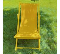 Chaise Longue Pliante, Chaise de Plage Pliable Portable Legere, Avec Un Réglage à Quatre Vitesses, Il Convient Aux Plages, Aux Parcs, Aux Jardins, Aux Balcons ou Aux Activités de Plein Air(Yellow)