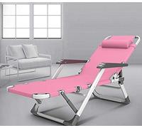 Chaise longue pliante d'extérieur avec oreiller - Zero Gravity inclinable pour piscine, jardin, camping, relaxation