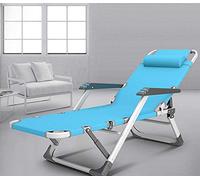 Chaise longue pliante d'extérieur avec oreiller - Zero Gravity inclinable pour piscine, jardin, camping, relaxation