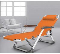 Chaise longue pliante d'extérieur avec oreiller - Zero Gravity inclinable pour piscine, jardin, camping, relaxation