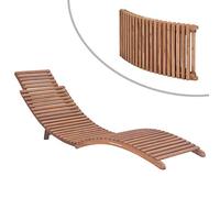 Chaise longue pliante en teck massif pour la maison et le jardin