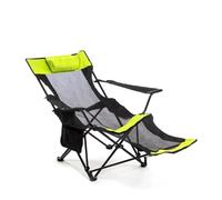 InnovaGoods - Chaise pliante 3 en 1 multifonctions, légère, dossier réglable, noir, coton, taille 1