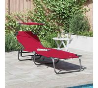 Chaise longue pliante oxford Transat d’extérieur réglable de patio vidaXL vidaXL