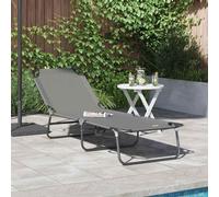 vidaXL Transat pliant portable – Tissu Oxford 600D Noir