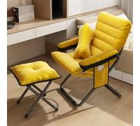 Chaise longue pliante portable en métal pour chambre à coucher, salon ou dortoir, chaise de lecture confortable, design compact pour un rangement facile, assise élégante