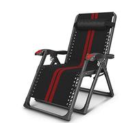 Chaise longue pliante robuste - Chaise longue portable inclinable pour jardin, pelouse et relaxation en plein air - Fourrure métallique pour une vue panoramique