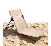 Chaise longue pliante | Siège de sol léger avec dossier | Chaise longue d'extérieur pliable | Pour la pêche, le pique-nique, les voyages en route, le jardin, la natation, la pelouse, les bains de