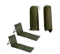 Chaise Longue Portable Pliable en Alliage D'aluminium, Tapis de Plage avec Mécanisme de Pliage Pratique pour Lire et Se Détendre au Bord de la Piscine (2 pièces)