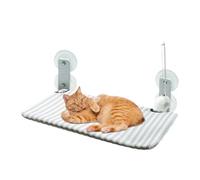 Chaise Longue pour Chat avec Fenêtre - Hamac sans Cordon, Coussin en Tissu Durable, Système De Ventouse Pliable Offrant Un Perchoir Intérieur Et Extérieur Sûr | Chat Balcon Patio Chambre Lieu D