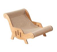 Chaise Longue pour Chat avec Griffoir 2 en 1 en Sisal, Hamac Lit pour Chaton Meubles en Bois Canapé Résistant à l'usure- 60cmx42cmx44.5cm