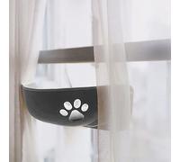 Chaise longue pour chat - balançoire grise pour chats, idéale comme couchage confortable et aire de jeu à la fenêtre