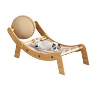 Chaise Longue pour Chat - Chaise à gratter avec Balle de Jeu, Carton ondulé - Meubles pour Animaux de Compagnie - Hamac pour Chat - S'ennui sur Le Balcon - Bain de à l'intérieur et à