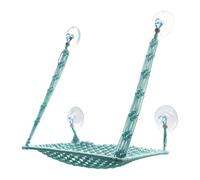 Chaise longue pour chat - Hamac pliable en avec ventouse | Chaise longue pliable pour chat - Fixation à ventouse solide - Design balançoire en macramé - Surface de repos anti-rayures