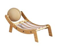 Chaise longue pour chat - Lit griffoir pour chat | Tapis de rampe de jeu à roulettes pour intérieur appartement exercice extérieur jardin jeu