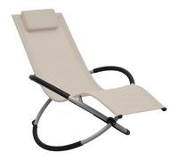 Chaise Longue pour Enfants Acier Crème Jardin Balcon Terrasse Extérieur vidaXL