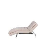 Chaise Longue Réglable Beige Loiret Beige