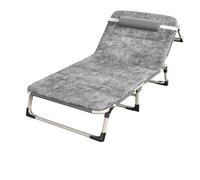 Chaise longue réglable et portable - Lit simple pliable de luxe pour la maison, le bureau et la sieste en plein air, design multifonction à 4 vitesses